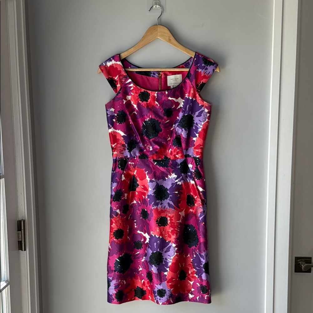 Kate Spade Red and Purple Floral Mini Dress